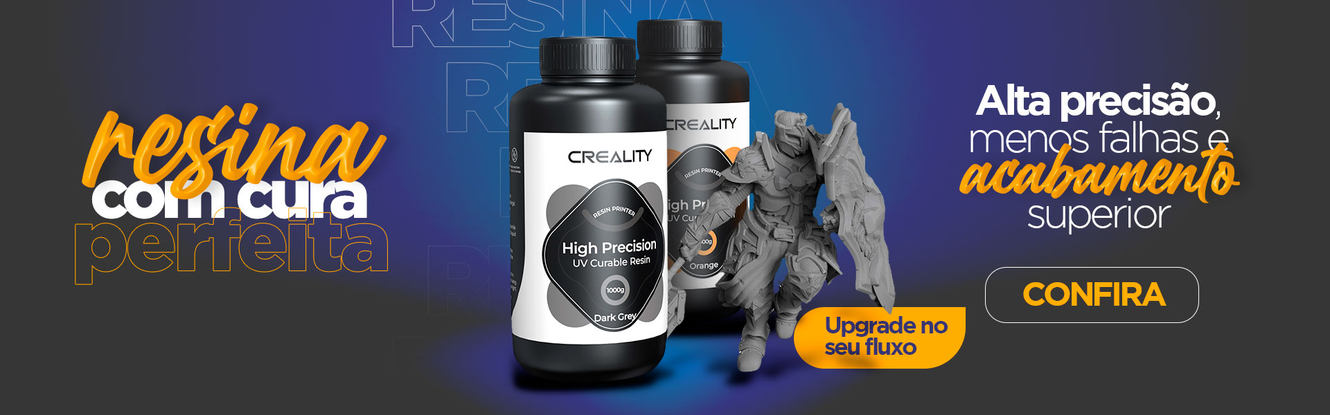 Resina com cura perfeita